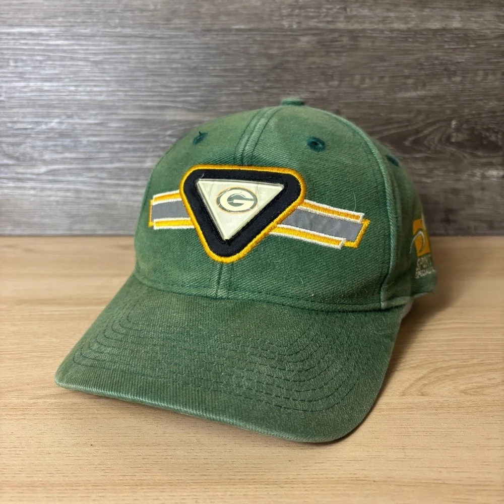 Vintage Green Bay Packers Hat Strap Back Green Sports Specialties NFL Football